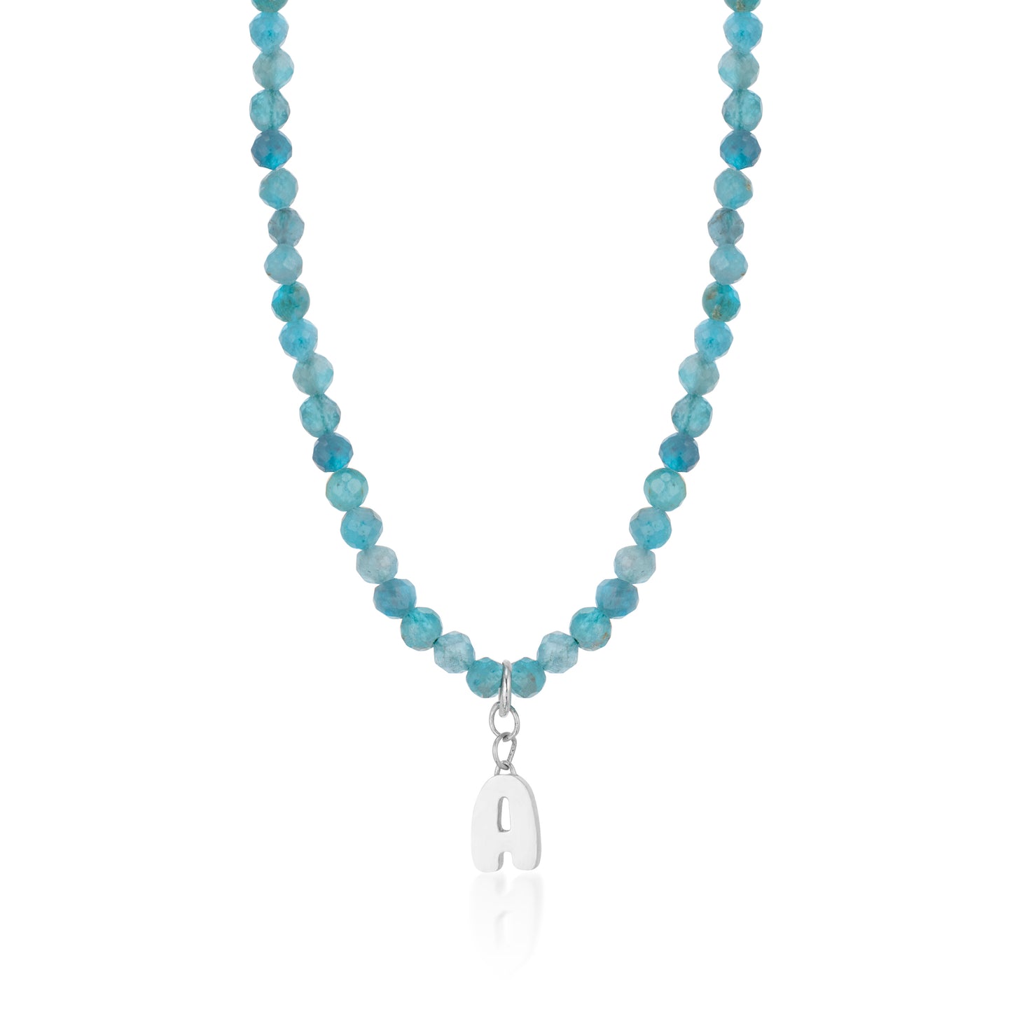 Custom Blue Apatite Charm Necklace